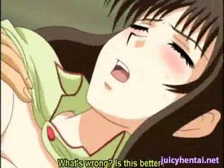 Anime miúda doing broche e engolida esperma