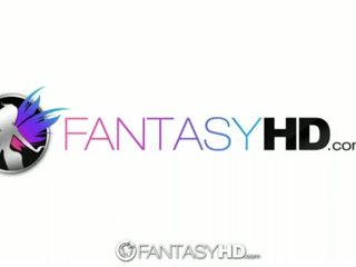 FantasyHD - August Ames sits on her ma...