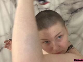 All natural jana filmler head shave for first time