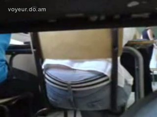 Classroom Thong Filmed By Phone
