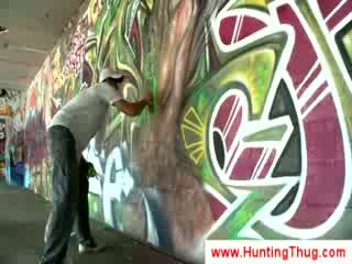 White guy tries to pick up ebony graffiti artist