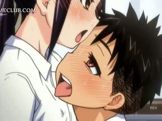 Hentai school babe cunt teased with a lick