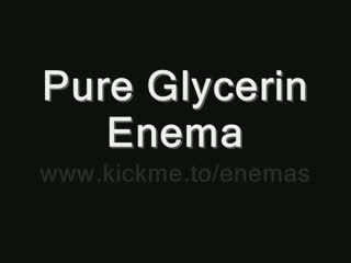 Pure glycerin เอาทางทวารหนัก (enema discipline)