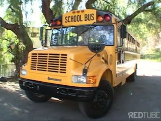 Teen likes school bus fuck