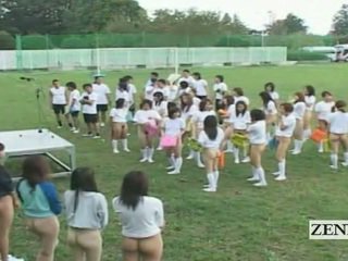 Subtitled bottomless กลางแจ้ง ประเทศญี่ปุ่น schoolgirls assembly