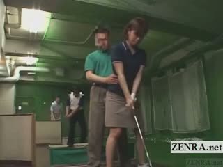 Subtitled japonez golf leagăn erection demonstration