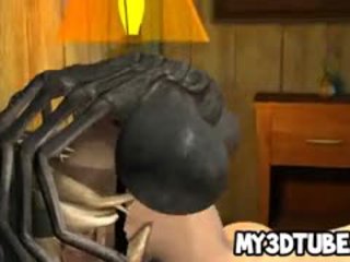 Foxy 3D Blonde Babe Fucked By Two Alien Spiders