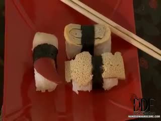 Threesome With Body Sushi
