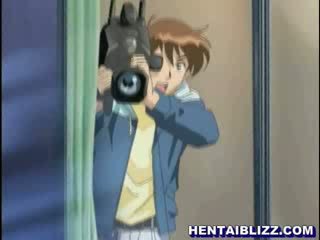 A gun in mouth makes hentai girls pussy wet