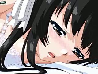 Busty Anime Brunette Masturbating