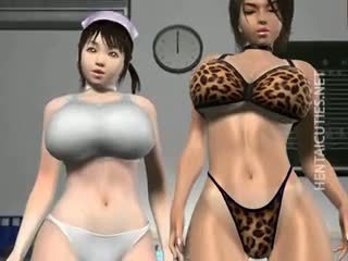 Sexual 3D Hentai Girls Fuck A Big Cock
