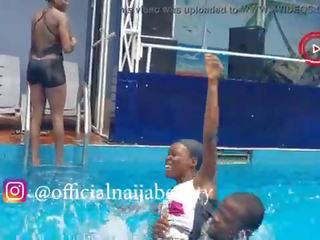 beauty having fun with ogaban in the pool