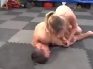Guy Dominated by Strong Girl in Mixed Wrestling: HD Porn d9