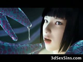 Creepy creatures ファック 3d 女の子!