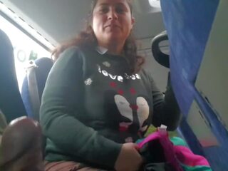 Voyeur Seduces MILF to Suck&jerk His Dick in Bus: Amateur Porn feat. ExpressiaGirl