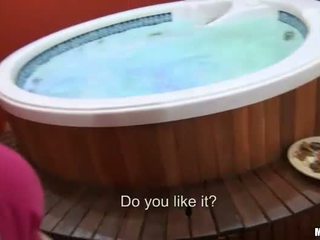 Czech slut analyzed in jacuzzi for cash