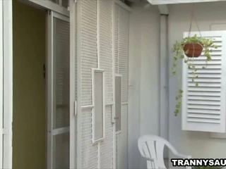 cualquier transexual calificación, en línea anal, más duro