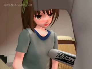 Anime Hentai Student Fucked With A Baseball Bat