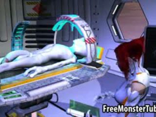 Tasty 3D Redhead Babe Gets Fucked By An Alien