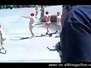 Public-cfnm-naked-students-dance-around-fountain