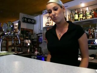 Bartender Lenka banged for some money