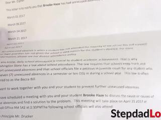 Stepdad fucks his daughter because of bad grades in school